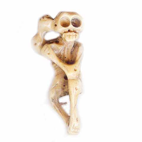 BONE SKELETON 22X53MM ANTIQUE (7 PCS)